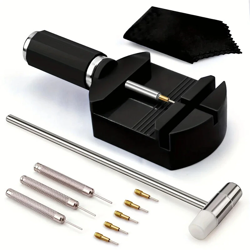 11pcs Watch Link Removal Tool Kit Watch Band Tool Chain Pin Remover Repair Tool Kit for Watch Band Adjustment Watch, Watch Bracelet Sizing And Watch Repair (image for) 11pcs Watch Link Removal Tool Kit Watch Band Tool Chain Pin Remover Repair Tool Kit for Watch Band Adjustment Watch, Watch Bracelet Sizing And Watch Repair