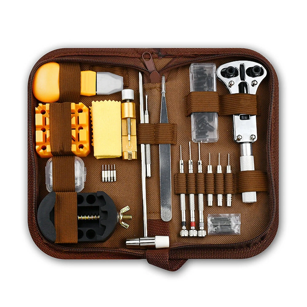 168pcs in 1 Watch Repair Kit, Case Remover Opener Bar Set, Watch Strap Link Needle Tool Set Watch Battery Replacement Tool Kit (image for) 168pcs in 1 Watch Repair Kit, Case Remover Opener Bar Set, Watch Strap Link Needle Tool Set Watch Battery Replacement Tool Kit